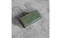 栃木レザー使用｜やわらか本革Lジップ長財布｜Lzip&nbsp;wallet&nbsp;02｜オリーブ｜minca（全7色）