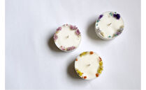 ロスフラワーで作る、ソイリースボタニカルキャンドル　【ピンク＆ホワイト】（ベリーの香り）