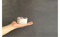 ロスフラワーで作る、ソイリースボタニカルキャンドル　【ピンク＆ホワイト】（無香料）