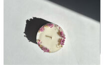 ロスフラワーで作る、ソイリースボタニカルキャンドル　【ピンク＆ホワイト】（無香料）