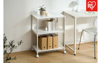 カラーメタルラック　ウッドボード付き&nbsp;CMM-55073B&nbsp;ホワイト