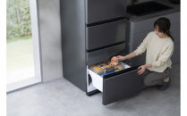 冷凍冷蔵庫&nbsp;370L&nbsp;自動製氷機能付&nbsp;IRSN-I37A-B&nbsp;ブラック