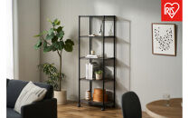 カラーメタルラック　ウッドボード付き&nbsp;CMM-55165B&nbsp;ブラック