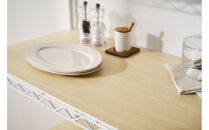 カラーメタルラック　ウッドボード付き&nbsp;CMM-75104B&nbsp;ホワイト