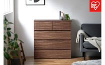 組立簡単ウッドチェスト&nbsp;KKWCｰ790&nbsp;ウォールナット