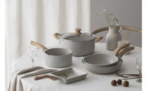 ナチュかる両手なべ２４cm　ＩＨ・ガス火対応&nbsp;NTL-P24&nbsp;グレイッシュモカ