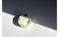 ロスフラワーで作る、ソイリースボタニカルキャンドル　【ブルーグリーン＆パープル】（シトラスの香り）