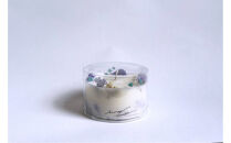 ロスフラワーで作る、ソイリースボタニカルキャンドル　【ブルーグリーン＆パープル】（無香料）