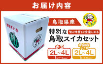 【先行予約】旬の味覚を2度楽しめる、特別な鳥取スイカセット（こちらの返礼品は、大栄西瓜ではありません）