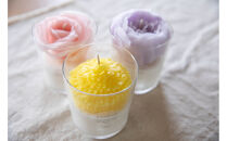 リアルなお花のキャンドル　『ぽんぽん菊』(はちみつの香り)