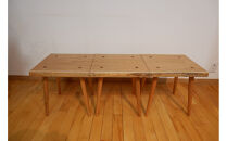 ３連スツール（胡桃）