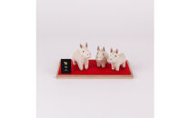 【信楽焼・明山】干支置物「迎春うま」トリオセット　eto26-02