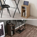 【完成品でお届け】サイドテーブル〔オープン〕（ウォールナット）サイドテーブル&nbsp;コンセント付&nbsp;ベッドサイド&nbsp;ミニテーブル&nbsp;木製&nbsp;ナイトテーブル&nbsp;約高さ50cm&nbsp;テーブル&nbsp;デスク&nbsp;収納&nbsp;収納付きテーブル&nbsp;かわいい&nbsp;TKANBL500399-0-WAL