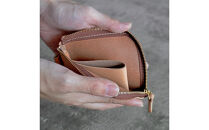 栃木レザー使用｜やわらか本革Lジップミニ財布｜Lzip&nbsp;wallet&nbsp;small&nbsp;02｜オリーブ｜minca（全7色）