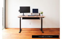 【幅180cm&nbsp;奥行80cm&nbsp;厚み3cm】【ウォールナット】【配線トレー付】【ミニシェルフ付】電動昇降デスク&nbsp;無垢材&nbsp;パソコンデスク&nbsp;WAAKstandingPro