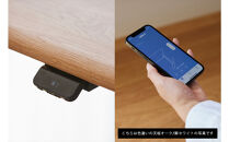 【幅180cm 奥行80cm 厚み3cm】【ウォールナット】【配線トレー付】【シェルフ付】 電動昇降デスク 無垢材 パソコンデスク WAAKstandingPro