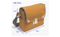 【キャメル】帆布ショルダー【魁（B5）】[尾道&nbsp;帆布鞄&nbsp;彩工房]