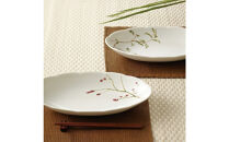 ナルミ&nbsp;里花暦&nbsp;ゆったりオーバルボウルセット&nbsp;32cm&nbsp;2人用&nbsp;40912-33085