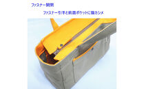 Block（小）カーキ/橙［尾道&nbsp;帆布鞄&nbsp;彩工房］