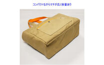 Block（小）カーキ/橙［尾道&nbsp;帆布鞄&nbsp;彩工房］