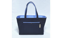 Block（小）紺/水色［尾道&nbsp;帆布鞄&nbsp;彩工房］