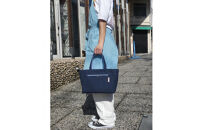 Block（小）紺/水色［尾道&nbsp;帆布鞄&nbsp;彩工房］