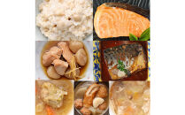 日常常温食「うちのや」1食完結&nbsp;お魚おかず&nbsp;ごはんとスープとおかず&nbsp;3食分