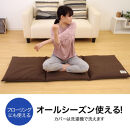 座布団がごろ寝クッションになるざぶとん収納袋&nbsp;ブラウン(BR)