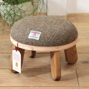 まぁるいスツール【ヘリンボーンブラウン】&nbsp;子供&nbsp;椅子イスキッズ&nbsp;HARRIS&nbsp;TWEED（ハリスツイード）
