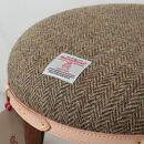 まぁるいスツール【ヘリンボーンブラウン】&nbsp;子供&nbsp;椅子イスキッズ&nbsp;HARRIS&nbsp;TWEED（ハリスツイード）