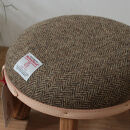 まぁるいスツール【ヘリンボーンブラウン】&nbsp;子供&nbsp;椅子イスキッズ&nbsp;HARRIS&nbsp;TWEED（ハリスツイード）