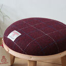 まぁるいスツール【ボルドー】&nbsp;子供&nbsp;椅子イスキッズ&nbsp;HARRIS&nbsp;TWEED（ハリスツイード
