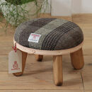 まぁるいスツール【ブラウンチェック】&nbsp;子供&nbsp;椅子イスキッズ&nbsp;HARRIS&nbsp;TWEED（ハリスツイード）
