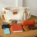 【キナリ×イエローレザー】SB-07&nbsp;倉敷帆布×革&nbsp;レザー&nbsp;ショルダーバッグ