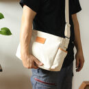 【ベージュ×イエローレザー】SB-07&nbsp;倉敷帆布×革&nbsp;レザー&nbsp;ショルダーバッグ