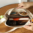 【ベージュ×オレンジレザー】SB-07&nbsp;倉敷帆布×革&nbsp;レザー&nbsp;ショルダーバッグ