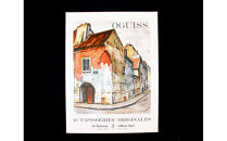 稲沢市荻須記念美術館特別展「荻須高徳リトグラフ展」観覧券とリトグラフポスター≪街角の家≫