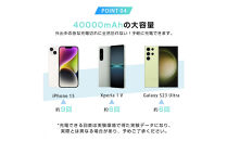 モバイルバッテリー&nbsp;40000mAh&nbsp;パワーバンク&nbsp;大容量&nbsp;防災電源&nbsp;ノートPCを充電&nbsp;Type-C&nbsp;65W&nbsp;超急速充電&nbsp;SCP/VOOC対応&nbsp;3つ出力&nbsp;三台同時充電&nbsp;残電量表示&nbsp;安全保護機能搭載&nbsp;防災グッズ&nbsp;PSE認証済&nbsp;【PL保険加入済み製品・安心】