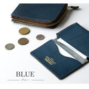 HIGHCAMP&nbsp;本革名刺入れ&nbsp;カードケース&nbsp;ブルー&nbsp;ギフトBOX付き