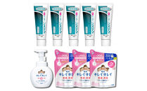 オリジナルCセット「デンターシステマハミガキタテ型130g×5本＆キレイキレイ泡ハンドソープ本体1本（250ml）+詰替え（200ml×3パック）」【日用品&nbsp;人気&nbsp;おすすめ&nbsp;歯&nbsp;デンタルケア&nbsp;キレイキレイ&nbsp;きれいきれい&nbsp;石鹸&nbsp;薬用&nbsp;デンター&nbsp;システマ&nbsp;オリジナル&nbsp;歯磨き粉&nbsp;ハミガキ&nbsp;はみがき】