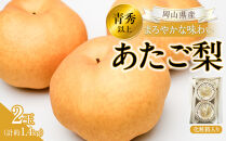【2026年発送】岡山県産&nbsp;あたご梨2玉&nbsp;青秀以上&nbsp;(計約1.4kg)化粧箱入り