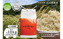 【3ヶ月定期便】【お米番付優秀賞受賞農家】日本一粒の大きいお米『いのちの壱』玄米10kg×3回