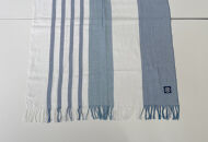 徳島市産&nbsp;正藍先絲染&nbsp;和田縞ストール&nbsp;【明藍縞】