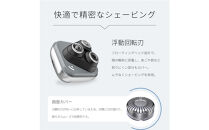 2025年新発売 髭剃り 電気シェーバー メンズ ＜ ブラック＞ひげそり USB充電式 IPX7 防水防滴 コードレス 男性 深剃り 回転刃 3枚刃 コンパクト ポータブル Type-C タッチ制御 シェービング 高速モーター 静音作動 いつでも清潔 肌にやさしい 携帯便利 海外対応 1年間安心保証付き