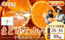 ［先行予約］［訳あり］冬採れみかん（中生みかん）2S〜3Sサイズ混合&nbsp;10kg＋500g（傷み補償分）［2025年11月下旬より発送］