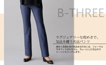 【B-THREE/ビースリー】美脚見え&nbsp;ラグジュアリーな大人のストレートパンツ(770353)