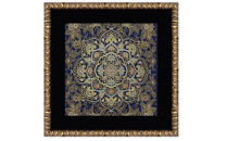 博多織額装　横45cm×縦45cm　黒地　五色献上華籠柄