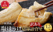 【訳あり大容量！】北海道産 一夜熟成 塩ほっけ切身詰合せ【合計1.5kg】_05407