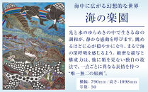 海の楽園｜三宅剛&nbsp;ペン画アート作品　【原画／海・イルカ・クジラ・虹】