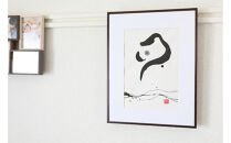 【全4回】福岡市書道家による四季を感じる墨象作品 定期便（A3額装）